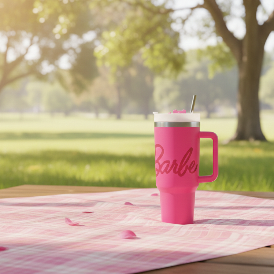 Master Barbie Tumbler – Stylish, Durable & Leak-Proof Drinkware - Pink Colour ( With Box )