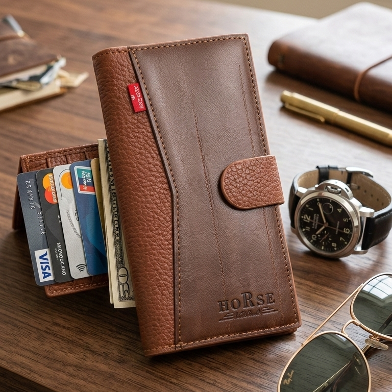 Pure Leather Wallet for Men – Slim Bifold Genuine Leather Wallet